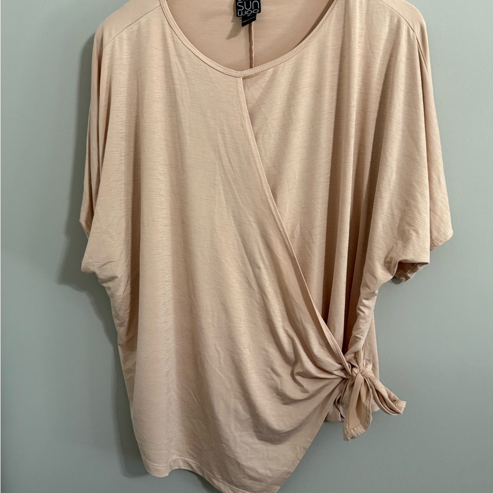 CLARA SUNWOO Beige‎ Wrap Blouse